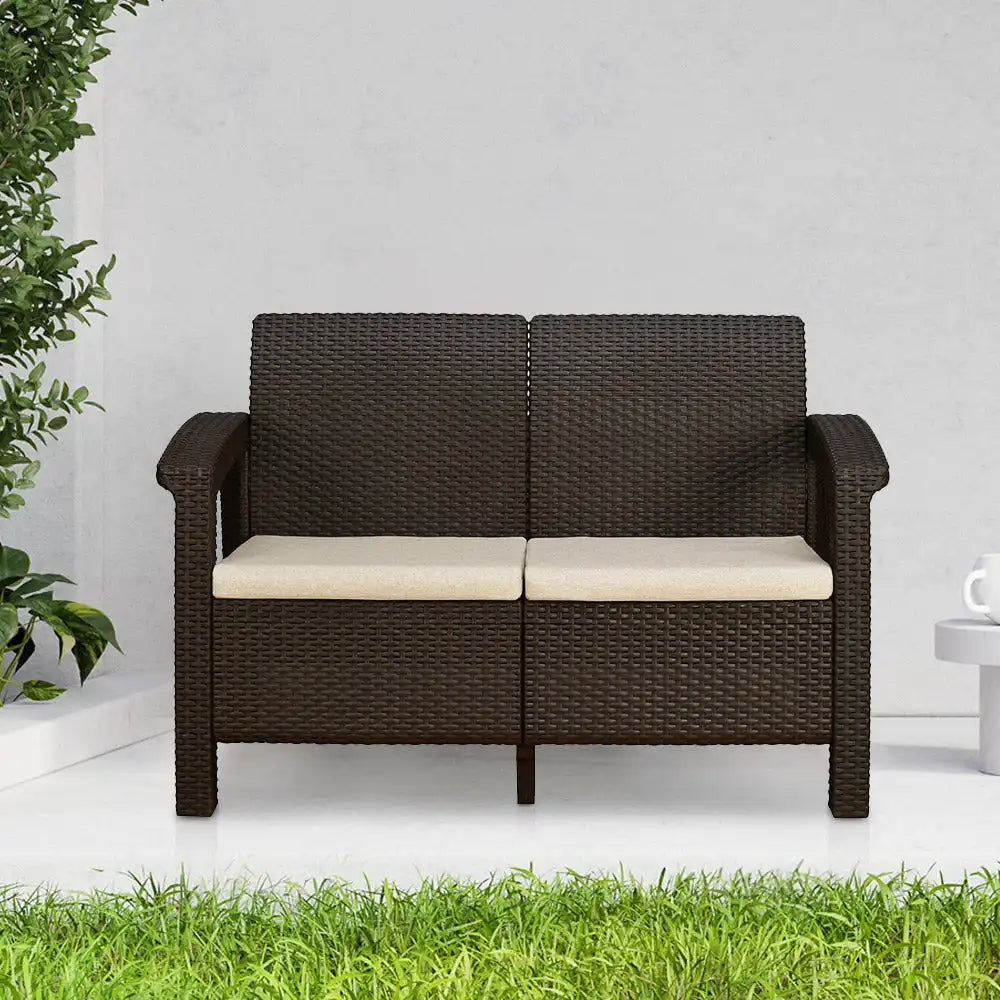 Nilkamal Goa Two Seater Plastic Sofa Set with Cushion - Nilkamal | VK Furniture & Electronics Mangalore