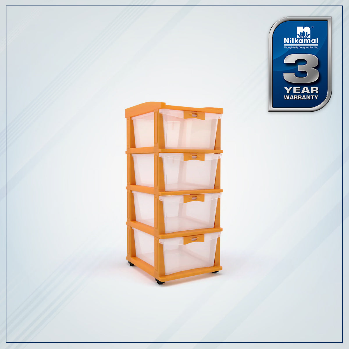 Nilkamal CHTR24 Four Layers Chest of Drawer (Orange) - Nilkamal | VK Furniture & Electronics Mangalore