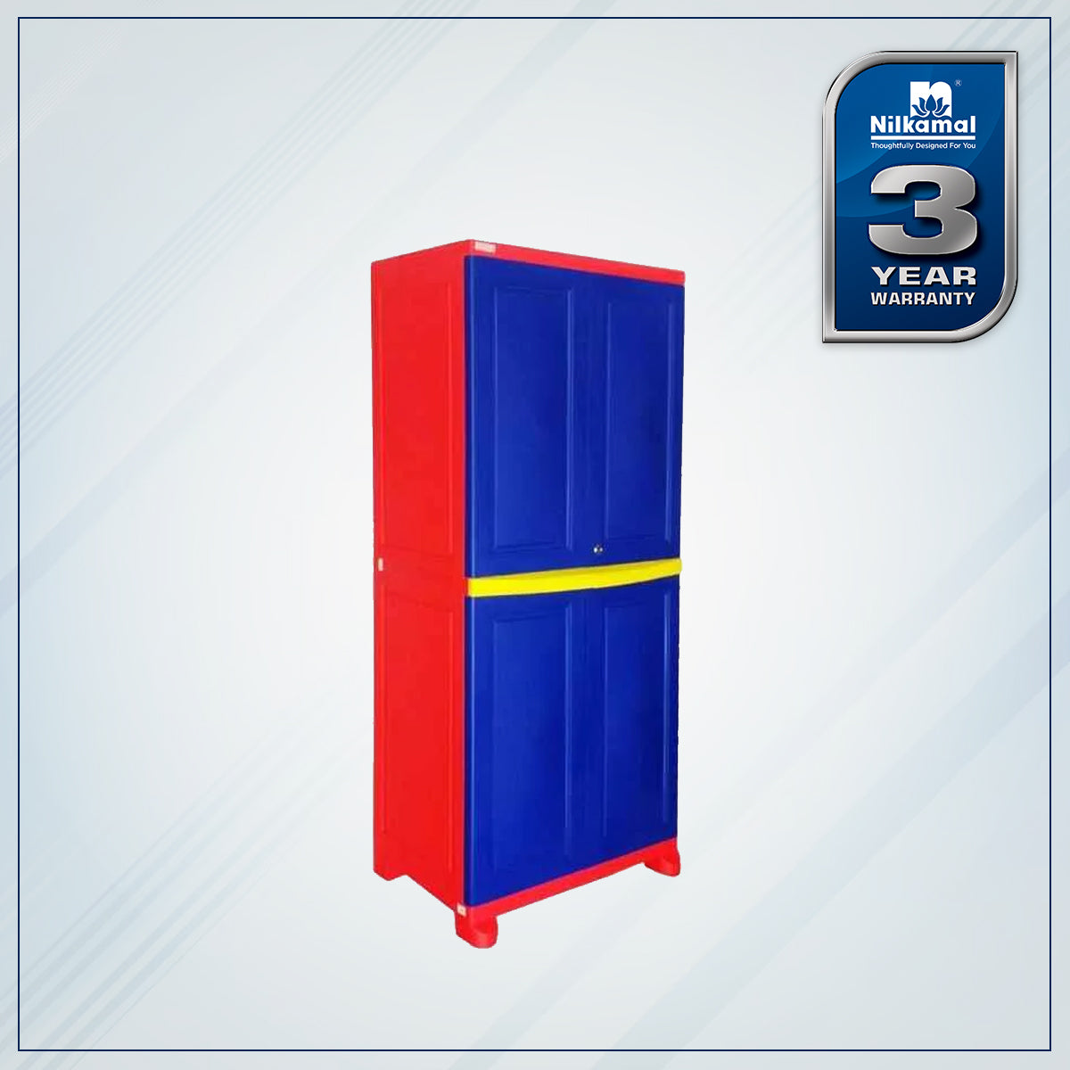 Nilkamal Freedom Big 1 (FB1) Plastic Storage Cabinet (Pepsi Blue, Bright Red and Yellow) - Nilkamal | VK Furniture & Electronics Mangalore