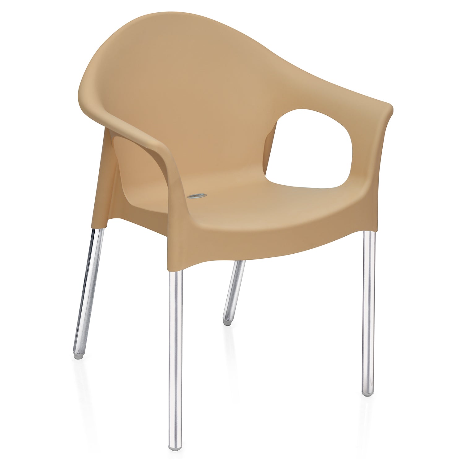 Nilkamal Novella 09 Plastic Arm Chair (Biscuit) - Nilkamal | VK Furniture & Electronics Mangalore