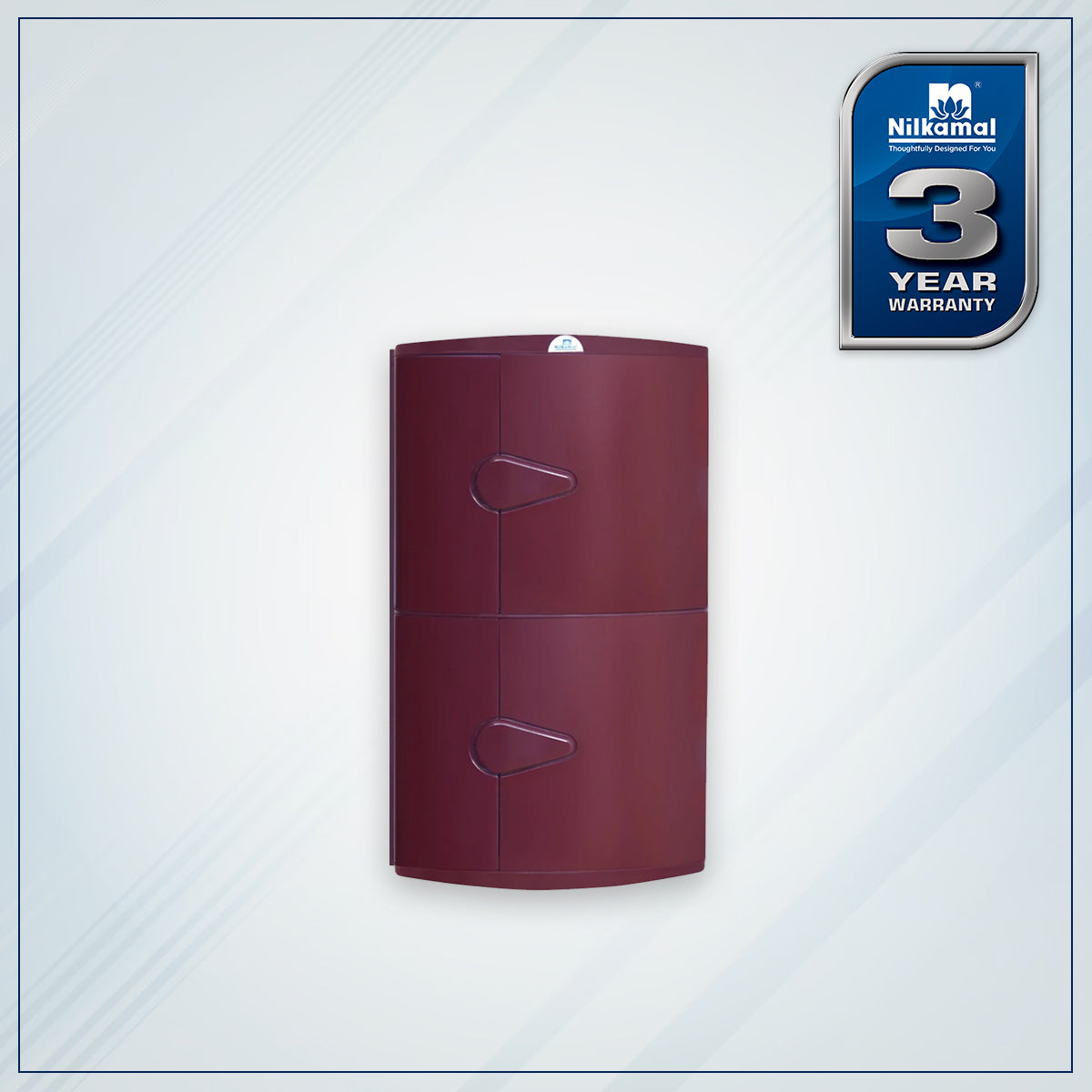 Nilkamal 2 Door Plastic Storage Corner Cabinet (Maroon) - Nilkamal | VK Furniture & Electronics Mangalore