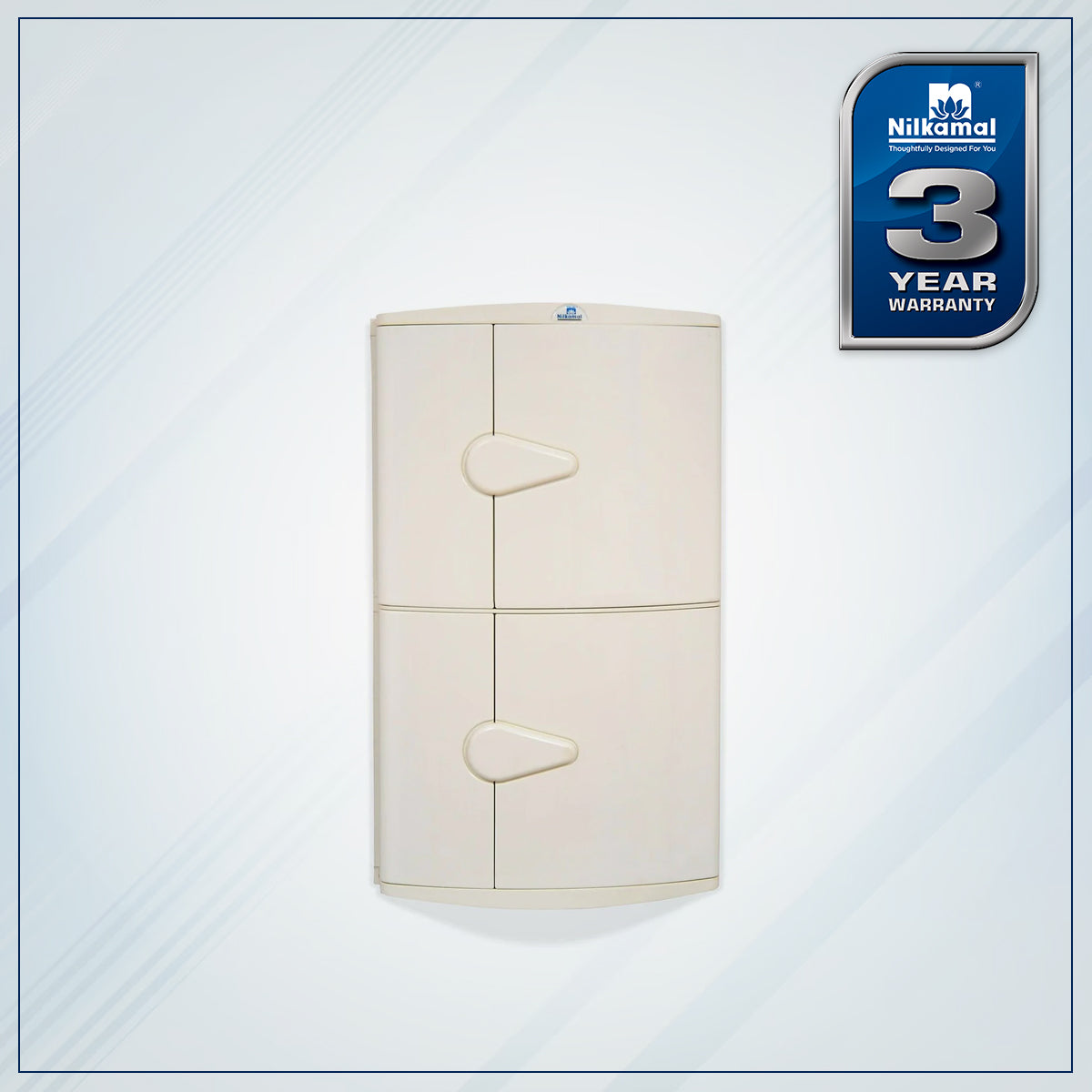 Nilkamal 2 Door Plastic Storage Corner Cabinet (Ivory) - Nilkamal | VK Furniture & Electronics Mangalore