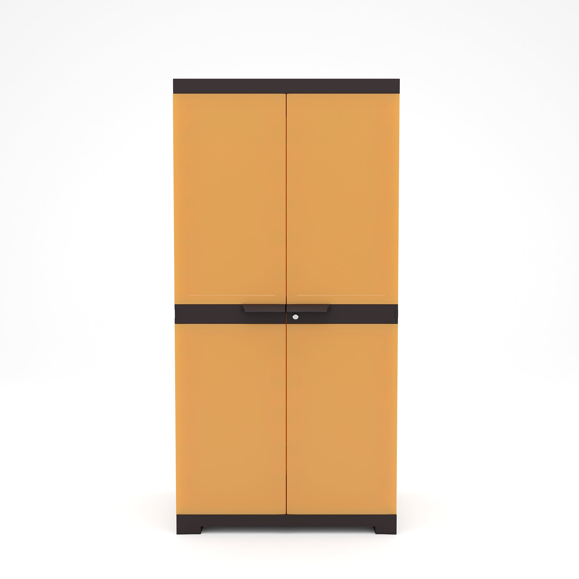 Nilkamal Freedom Mini 18 (FMSC18) Plastic Shoe Cabinet (Sandy Brown / Dark Brown) - Nilkamal | VK Furniture & Electronics Mangalore