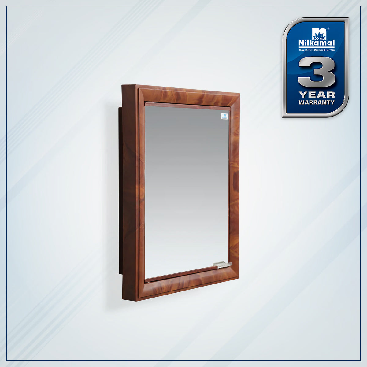 Nilkamal Gem Plastic Cabinet with Mirror (Mango Wood) - Nilkamal | VK Furniture & Electronics Mangalore