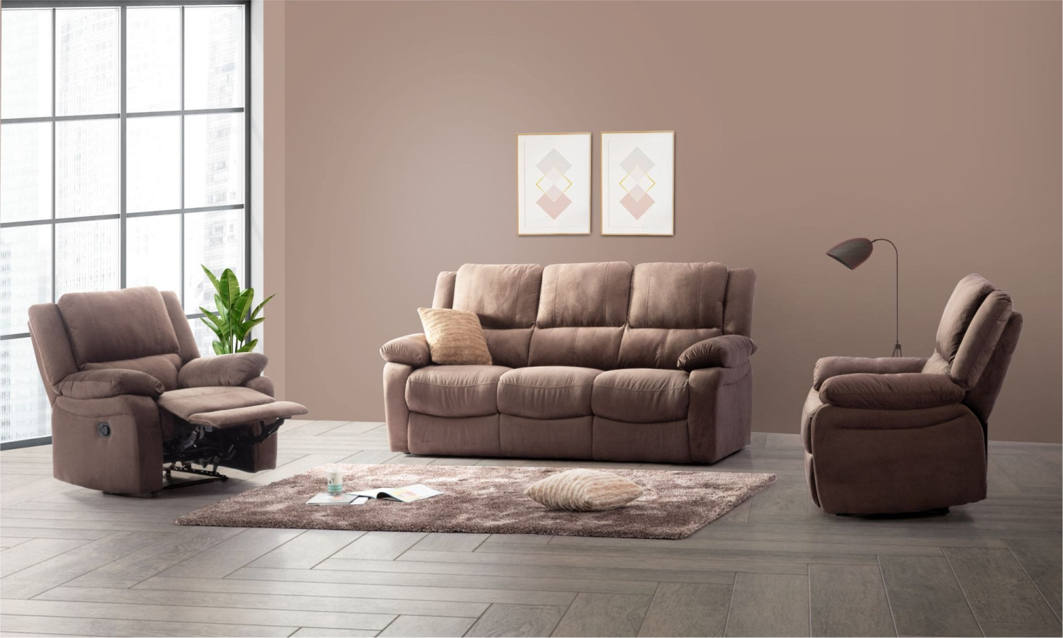 Murphy Recliner Set 3+1+1