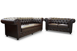 VK Rustic Button 3+2 Sofa Set